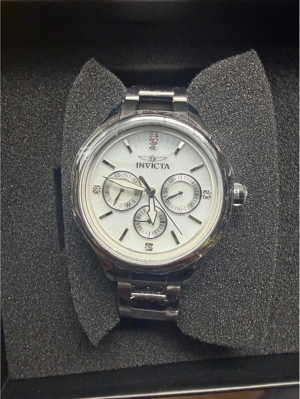 $249 INVICTA ANGEL LUMAMODE WOMANS WATCH 38mm WITH MOTHER OF PEARL DIAL